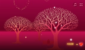 红色梦幻背景爱情flash动画